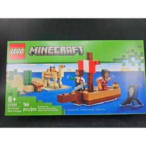 Lego Minecraft The Pirate Ship Voyage Building Toy 21259 166 Pieces Sealed